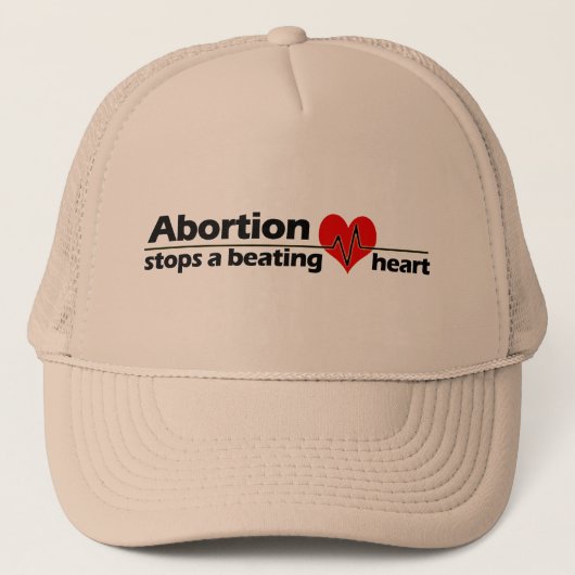 Abortion Stopt a Beating Heart, Pro-Life Trucker Pet (Voorkant)