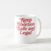 Abortion Veilig en Wettelijk Houdbaar Koffiemok (Voorkant rechts)