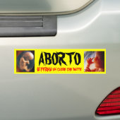 ABORTO SI FERMA un cuore che batte Bumpersticker (Op auto)