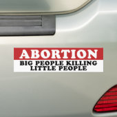 Abortus Bumpersticker (Op auto)