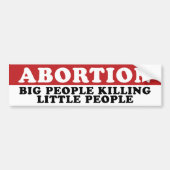Abortus Bumpersticker (Voorkant)
