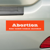 Abortus Bumpersticker (Op auto)