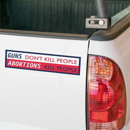 ABORTUS doden mensen Bumpersticker (Op Truck)