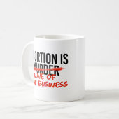 Abortus gaat je niets aan koffiemok (Voorkant links)