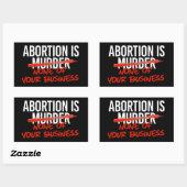 Abortus gaat je niets aan rechthoekige sticker (Vel)