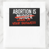 Abortus gaat je niets aan rechthoekige sticker (Tas)