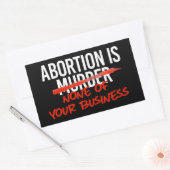 Abortus gaat je niets aan rechthoekige sticker (Envelop)