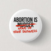 Abortus gaat je niets aan ronde button 3,2 cm (Voorkant)