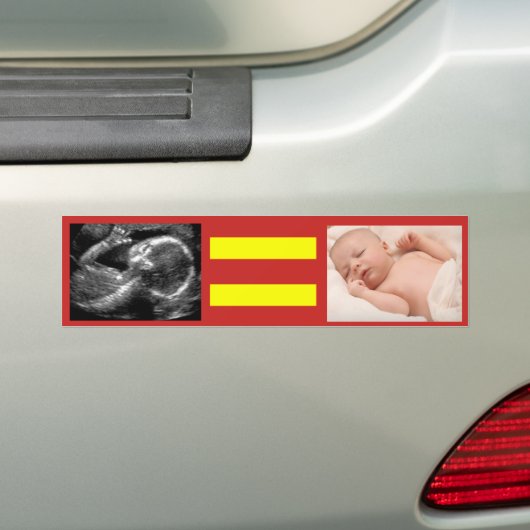 Abortus gelijkheid bumpersticker (Op auto)