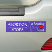Abortus houdt een hartslag bij bumpersticker (Op auto)