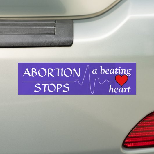 Abortus houdt een hartslag bij bumpersticker (Op auto)