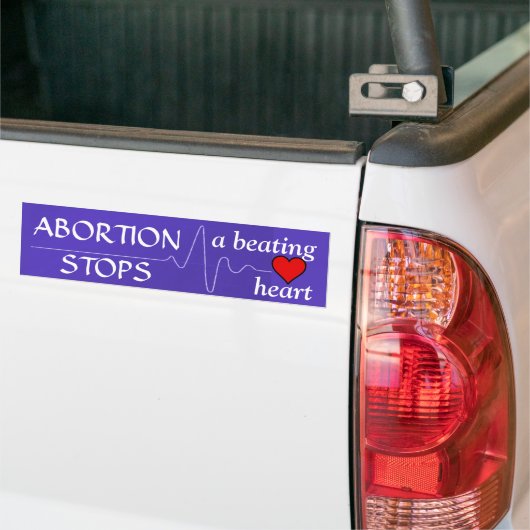 Abortus houdt een hartslag bij bumpersticker (Op Truck)