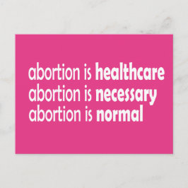 abortus is briefkaart