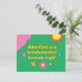 Abortus is een fundamenteel mensenrecht briefkaart (Staand voorkant)