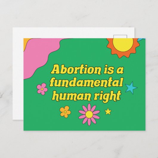 Abortus is een fundamenteel mensenrecht briefkaart (Voorkant / Achterkant)