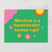 Abortus is een fundamenteel mensenrecht briefkaart (Voorkant)