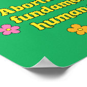 Abortus is een fundamentele politieke mensenrechte poster (Hoek)