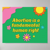 Abortus is een fundamentele politieke mensenrechte poster (Voorkant)
