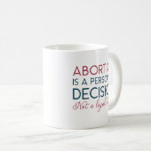 Abortus is een persoonlijk besluit en geen juridis koffiemok (Voorkant rechts)