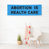 Abortus is een protestmars in de gezondheidszorg spandoek (Insitu)