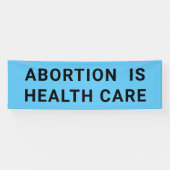 Abortus is een protestmars in de gezondheidszorg spandoek (Horizontaal)