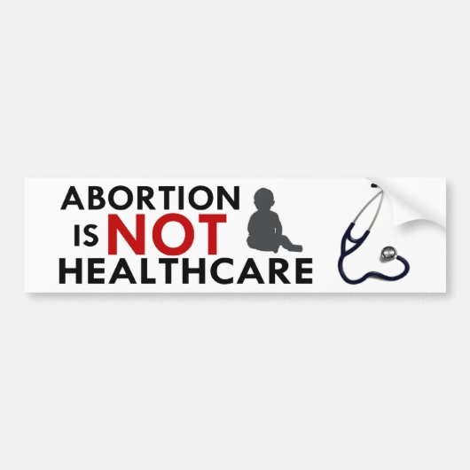 Abortus is GEEN Bumpersticker in de gezondheidszor (Voorkant)
