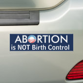 Abortus is geen geboorteregeling bumpersticker (Op auto)