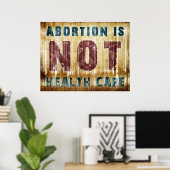 Abortus is geen gezondheidszorg poster (Thuiskantoor)