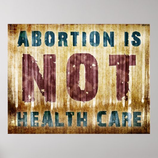 Abortus is geen gezondheidszorg poster (Voorkant)
