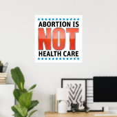 Abortus is geen gezondheidszorg poster (Thuiskantoor)