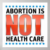 Abortus is geen gezondheidszorg poster (Voorkant)