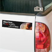 Abortus is geen keuze, maar een Baby Bumpersticker (Op Truck)