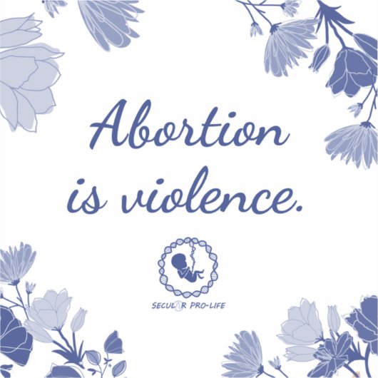 Abortus is geweld sticker (Voorkant)