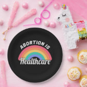 Abortus is gezondheidszorg i papieren bordje (Feest)