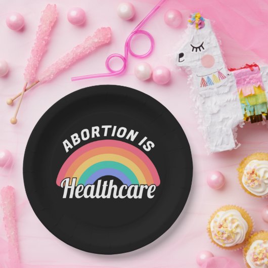 Abortus is gezondheidszorg i papieren bordje (Feest)