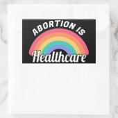 Abortus is gezondheidszorg i rechthoekige sticker (Tas)