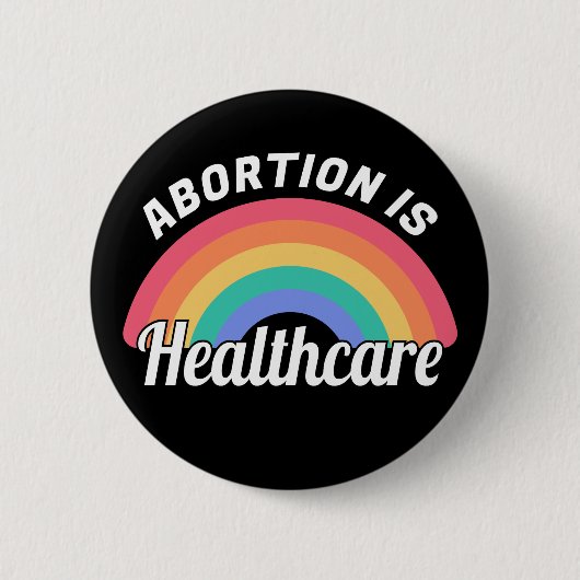 Abortus is gezondheidszorg i ronde button 5,7 cm (Voorkant)
