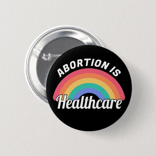 Abortus is gezondheidszorg i ronde button 5,7 cm (Voorkant /achterkant)