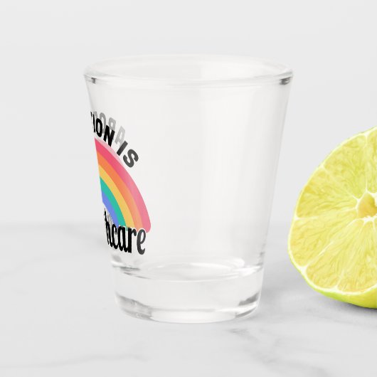 Abortus is gezondheidszorg i shot glas (Rechts)