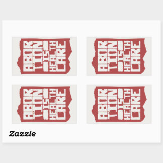 Abortus is gezondheidszorg ondersteuning reproduct rechthoekige sticker