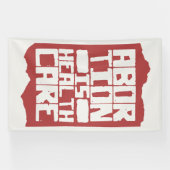 Abortus is gezondheidszorg ondersteuning reproduct spandoek (Horizontaal)