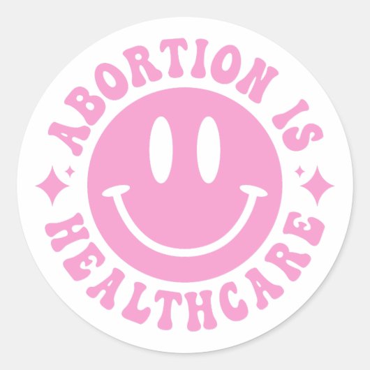 Abortus is gezondheidszorg, Pro Choice, vrouwenrec Ronde Sticker (Voorkant)