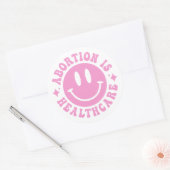 Abortus is gezondheidszorg, Pro Choice, vrouwenrec Ronde Sticker (Envelop)