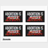 Abortus is gezondheidszorg rechthoekige sticker (Vel)