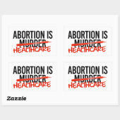 Abortus is gezondheidszorg rechthoekige sticker (Vel)
