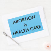 Abortus is gezondheidszorg Vrouwenrechten blauw Rechthoekige Sticker (Envelop)