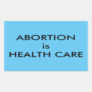 Abortus is gezondheidszorg Vrouwenrechten blauw Rechthoekige Sticker