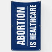 Abortus is Gezondheidszorg Vrouwenrechten Pro-Choi Spandoek (Verticaal)