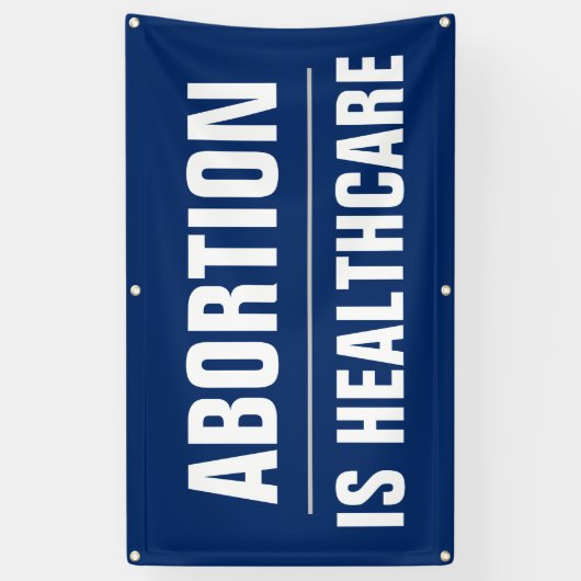 Abortus is Gezondheidszorg Vrouwenrechten Pro-Choi Spandoek (Verticaal)