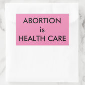 Abortus is gezondheidszorg Vrouwenrechten roze Rechthoekige Sticker (Tas)